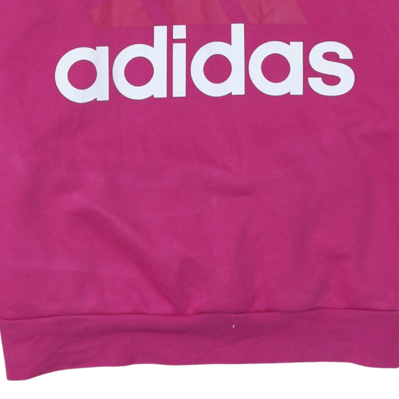 Adidas Women’s Pink Pullover Hoodie Size L 16-18 Logo Cotton Blend