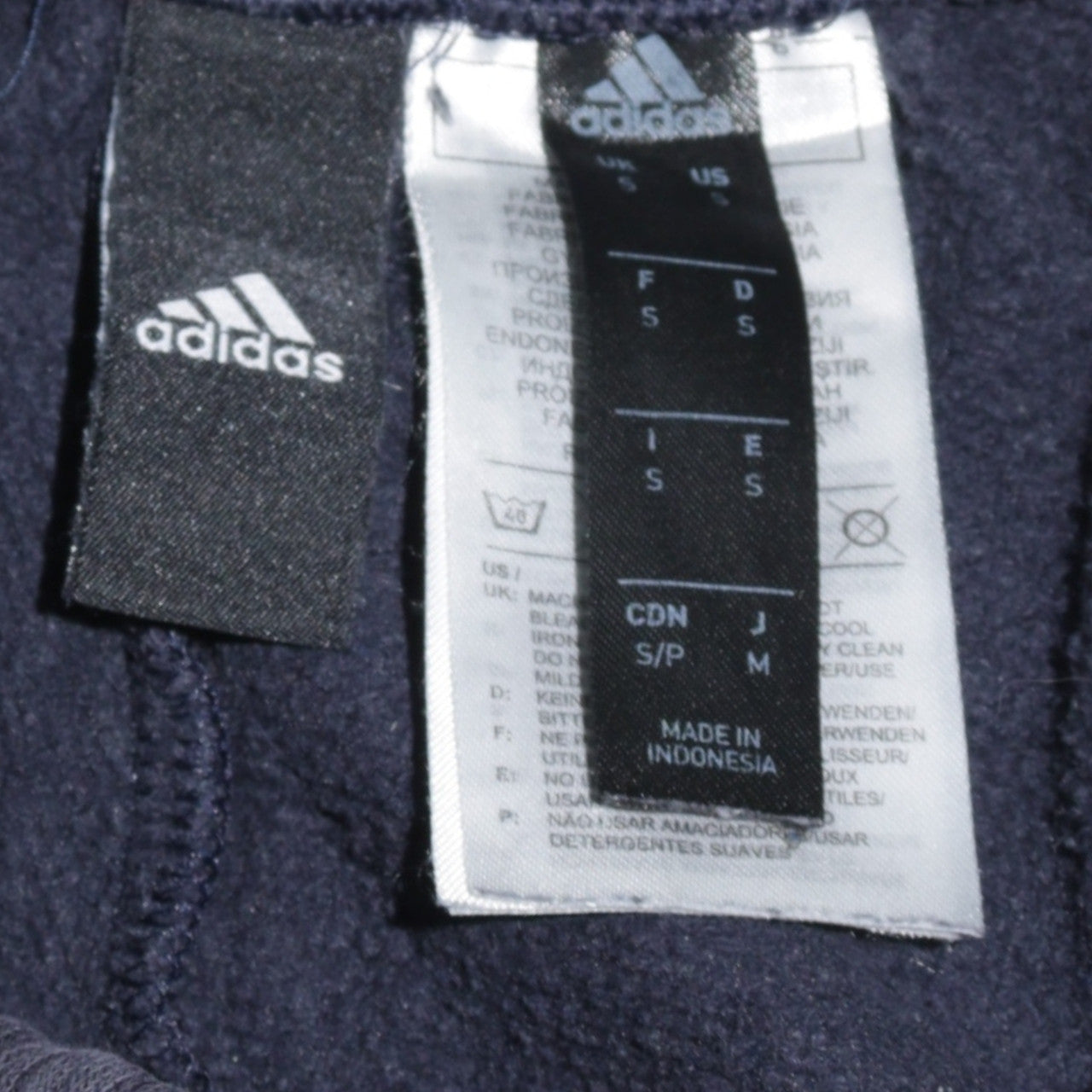 adidas Men's Blue Jogger Sweatpants S Regular Fit Fleece Activewear