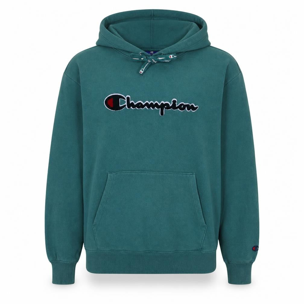 Champion Men's Green XS Pullover Hoodie Embroidered Logo