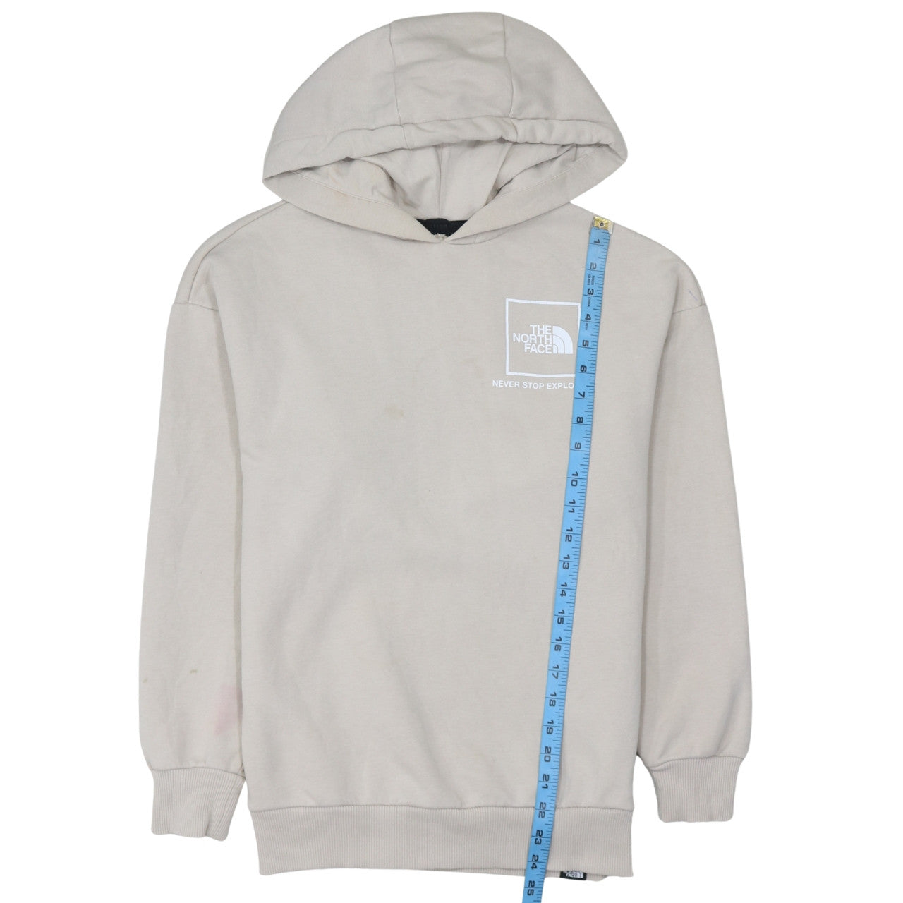 The North Face Womens Beige Pullover Hoodie Size S Cotton Blend