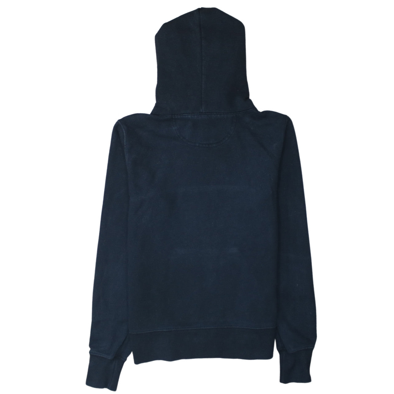 Champion Women's Navy Pullover Hoodie M Embroidered Logo Cotton Blend