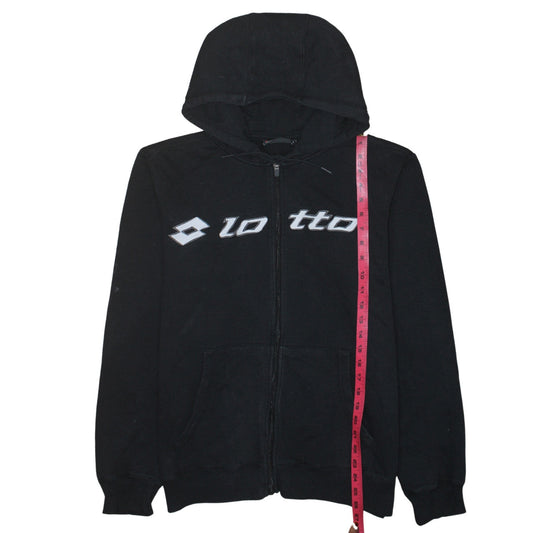 Lotto Men's Black Full Zip Hoodie Size L Sportswear Fleece