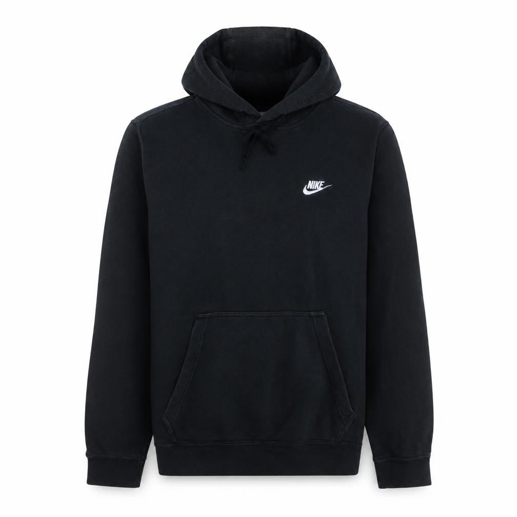 Nike Mens Black Pullover Hoodie M Logo Fleece Sweatshirt