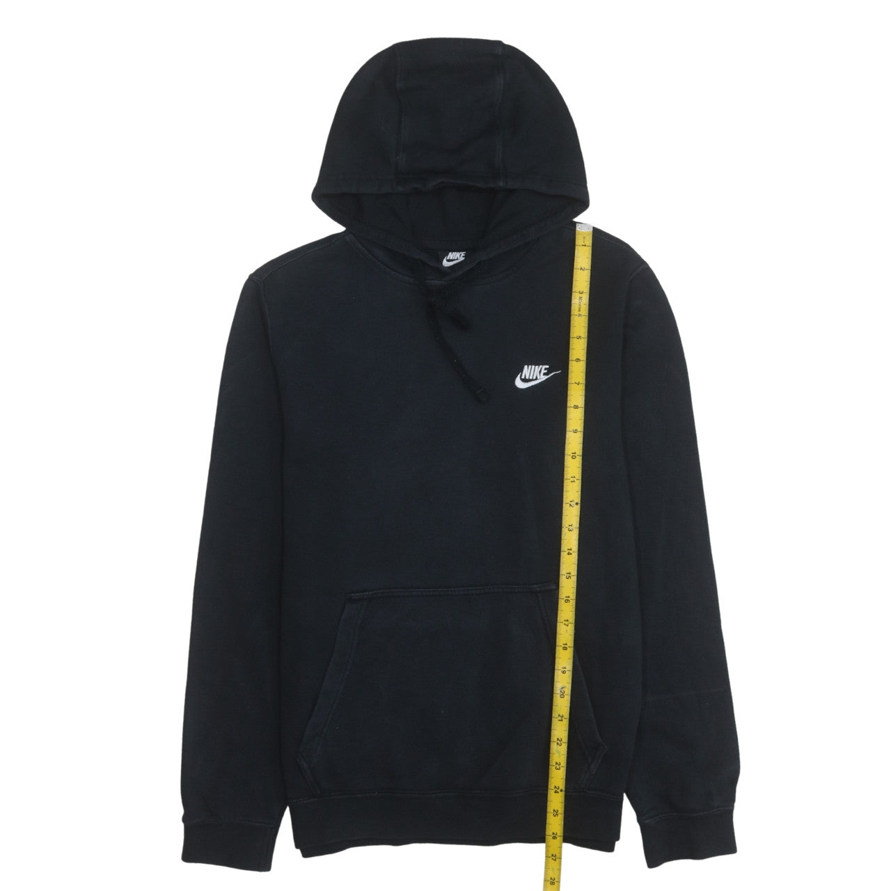 Nike Mens Black Pullover Hoodie M Logo Fleece Sweatshirt