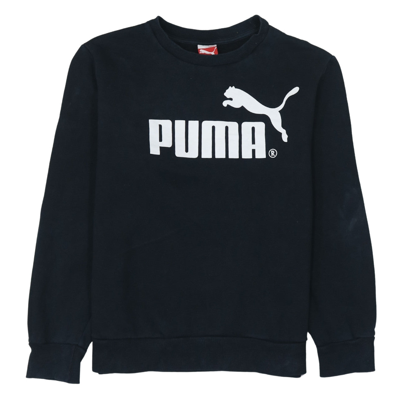 Puma Mens Black L Logo Pullover Sweatshirt