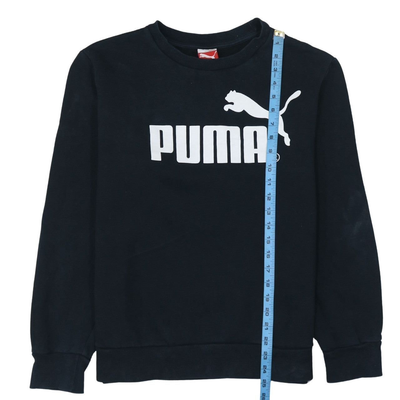 Puma Mens Black L Logo Pullover Sweatshirt