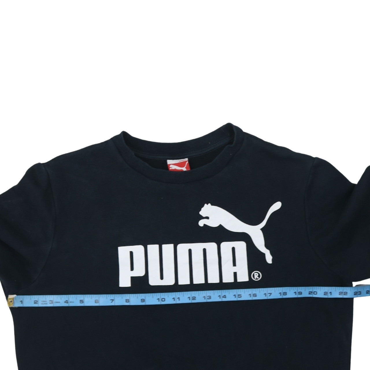 Puma Mens Black L Logo Pullover Sweatshirt