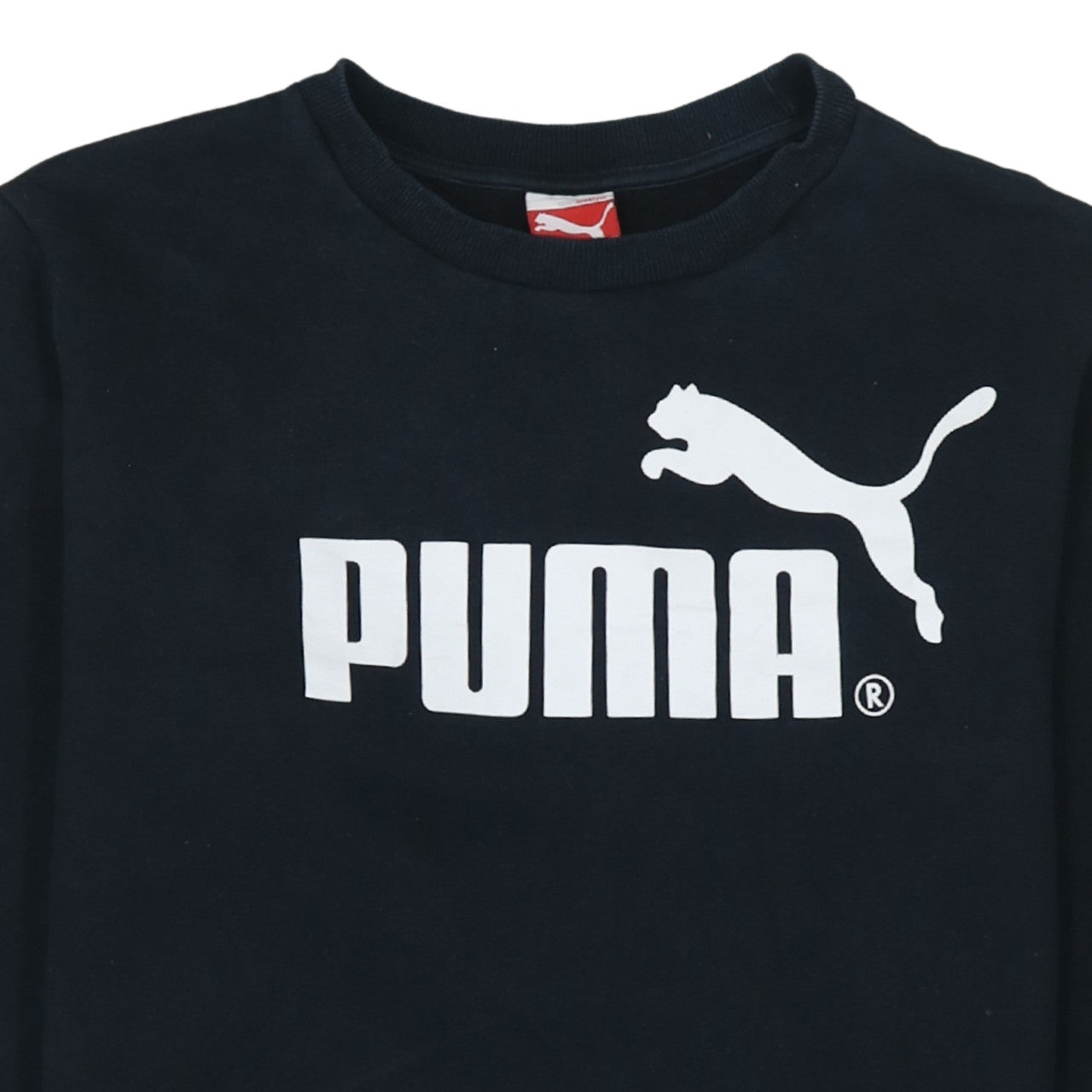 Puma Mens Black L Logo Pullover Sweatshirt