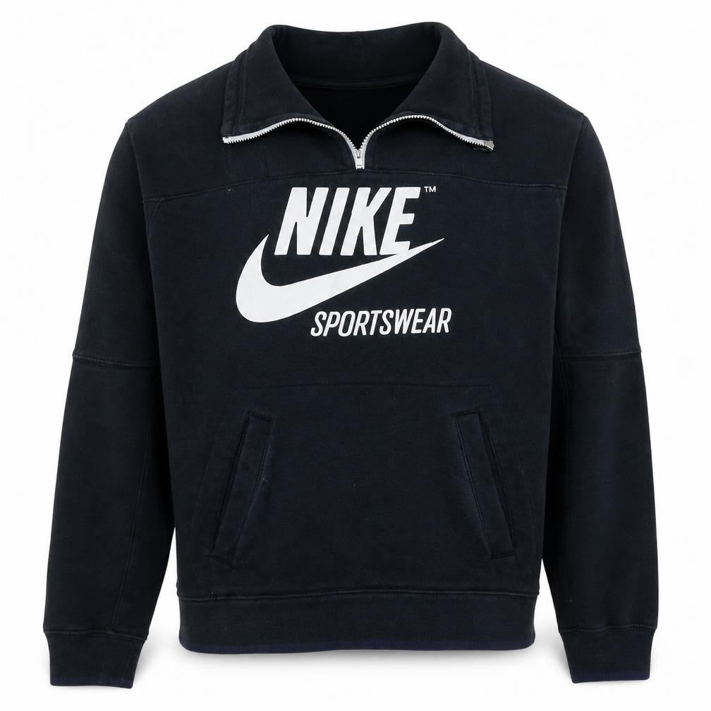 Nike Mens Black 1/4 Zip Sportswear Sweatshirt Small