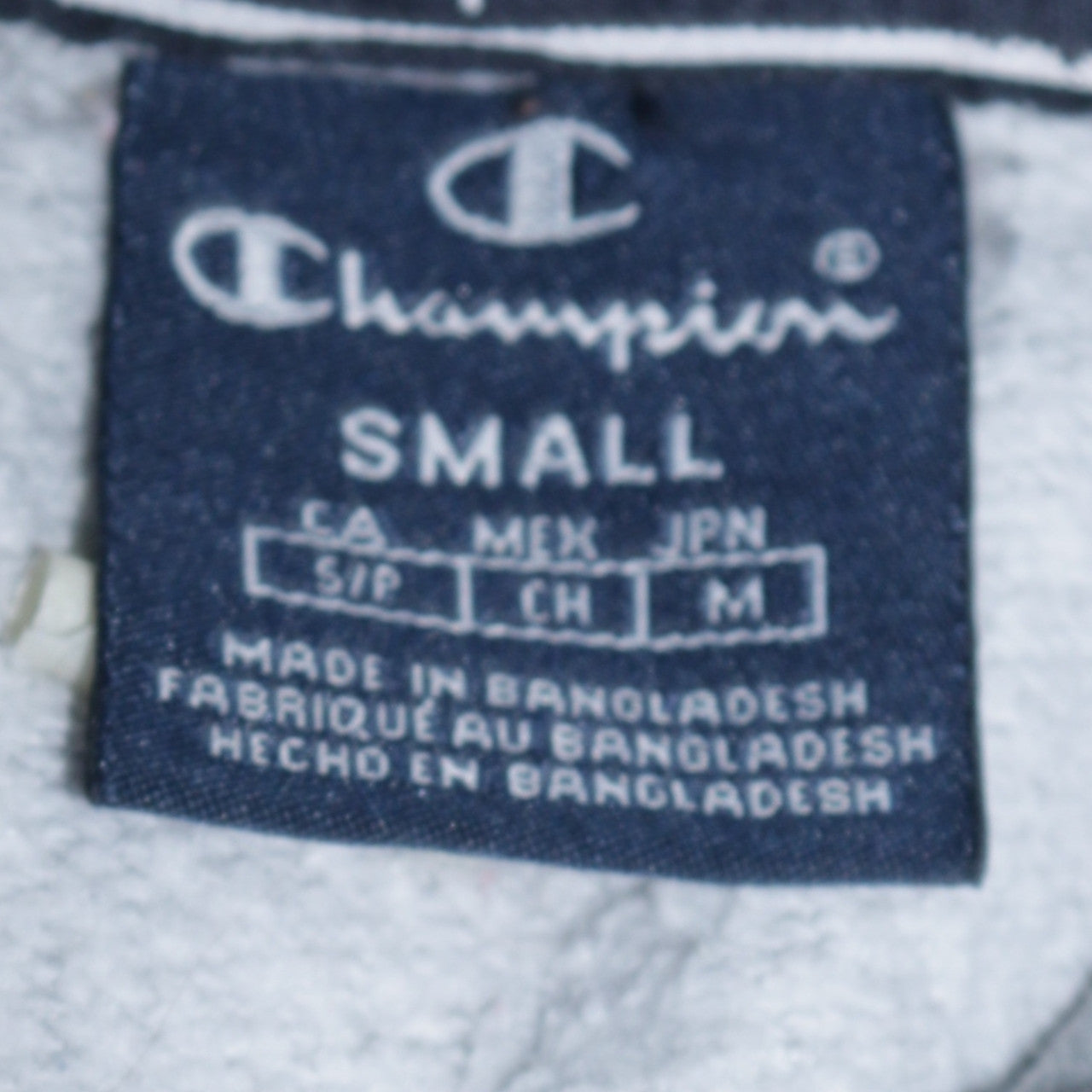 Champion Men's Grey Small Pullover Hoodie with Logo Print