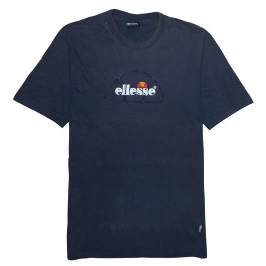 Ellesse Men's Blue Cotton Embroidered Logo T-Shirt Size L