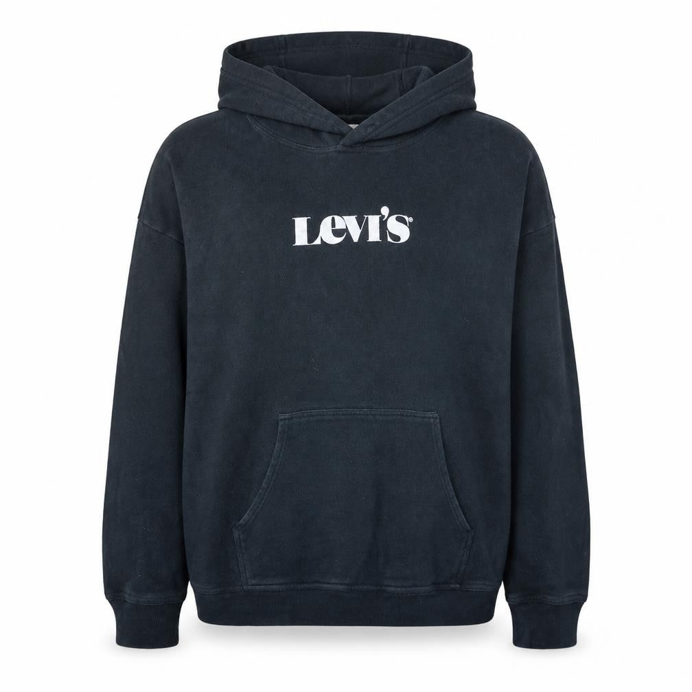 Levi's Women Black L Pullover Hoodie with Logo Print