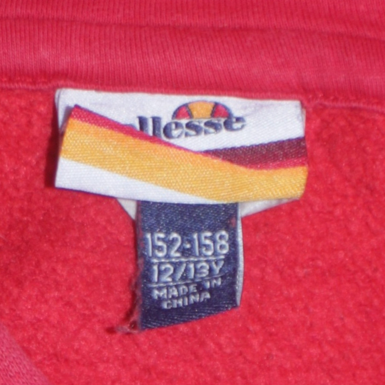 Ellesse Boys Red Pullover Hoodie 12-13 Years Logo Print Cotton Blend