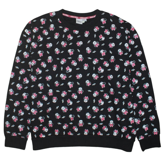 Disney Women Black Minnie Mouse XL Sweatshirt Long Sleeve Pullover