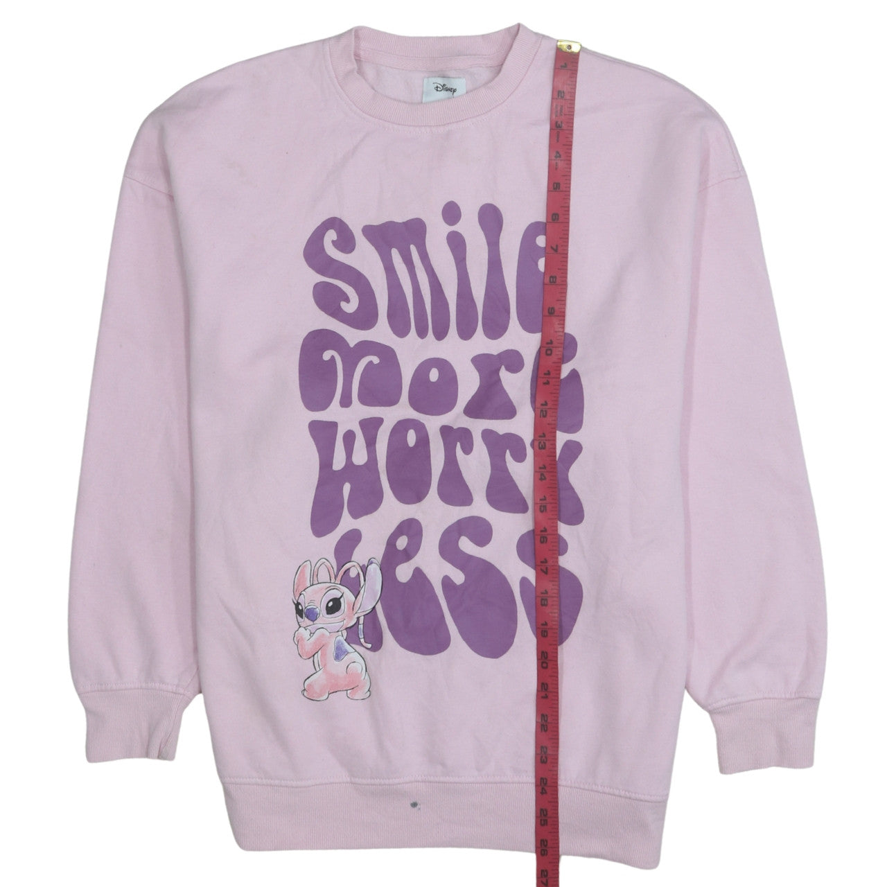 Disney x Primark Women Pink XS Pullover Sweatshirt Stitch Print