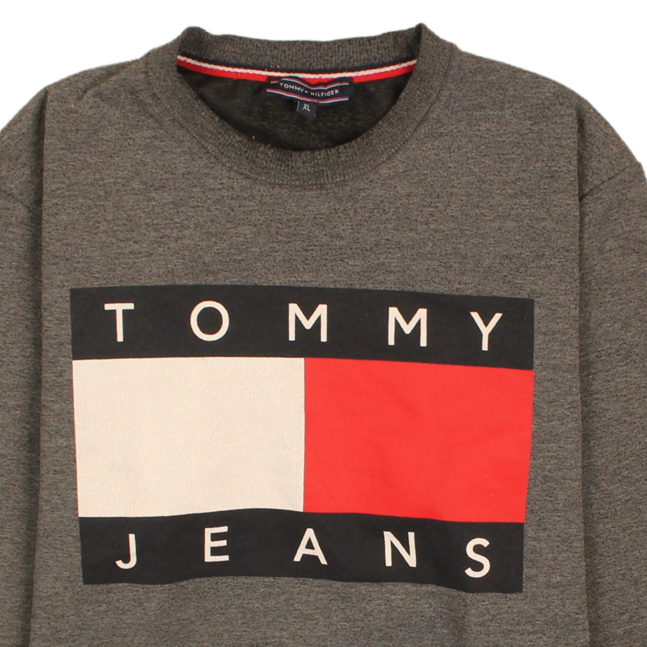 Tommy Hilfiger Men’s Grey XL Logo Pullover Sweatshirt