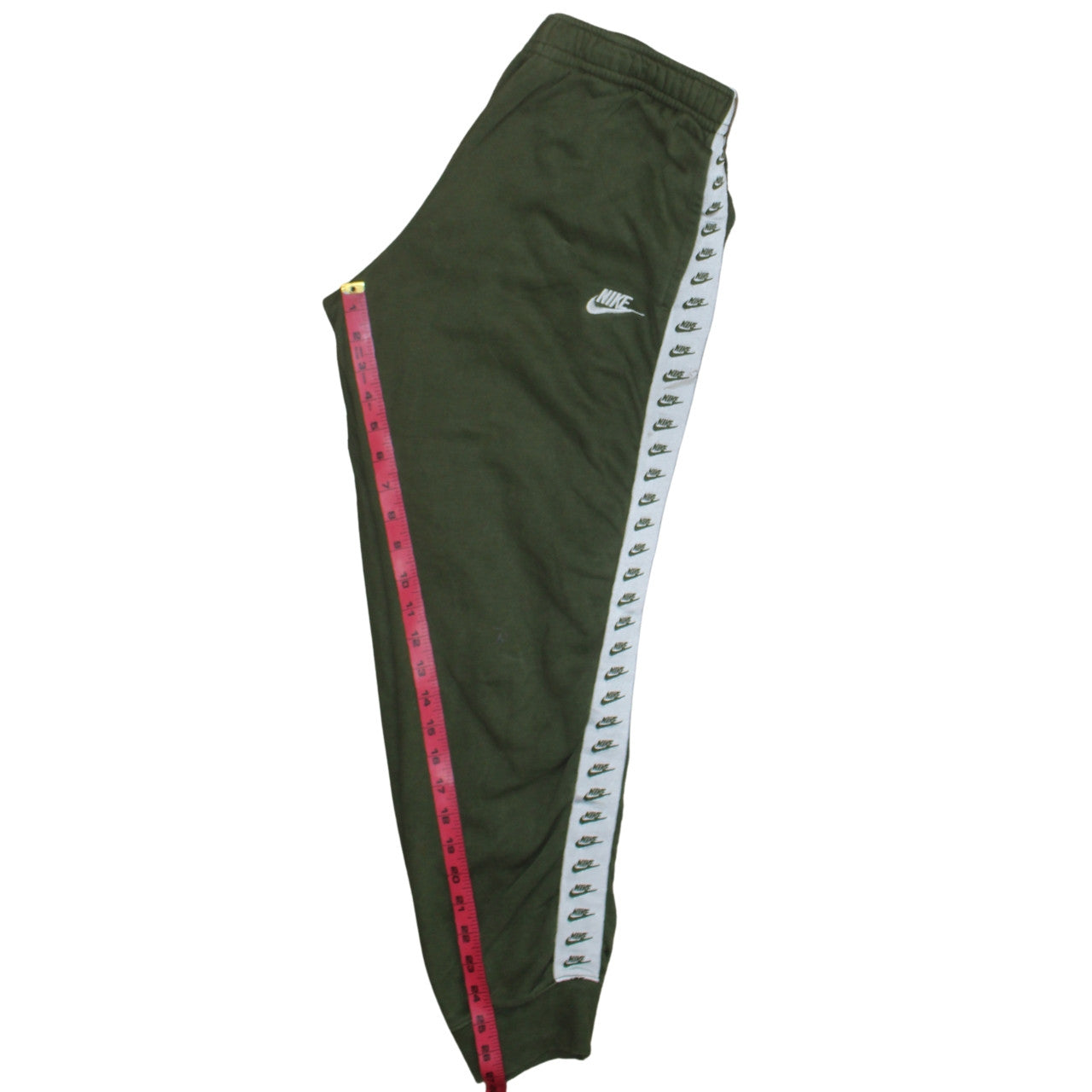 Nike Men's Green Track Pants L Side Stripe Cotton Blend