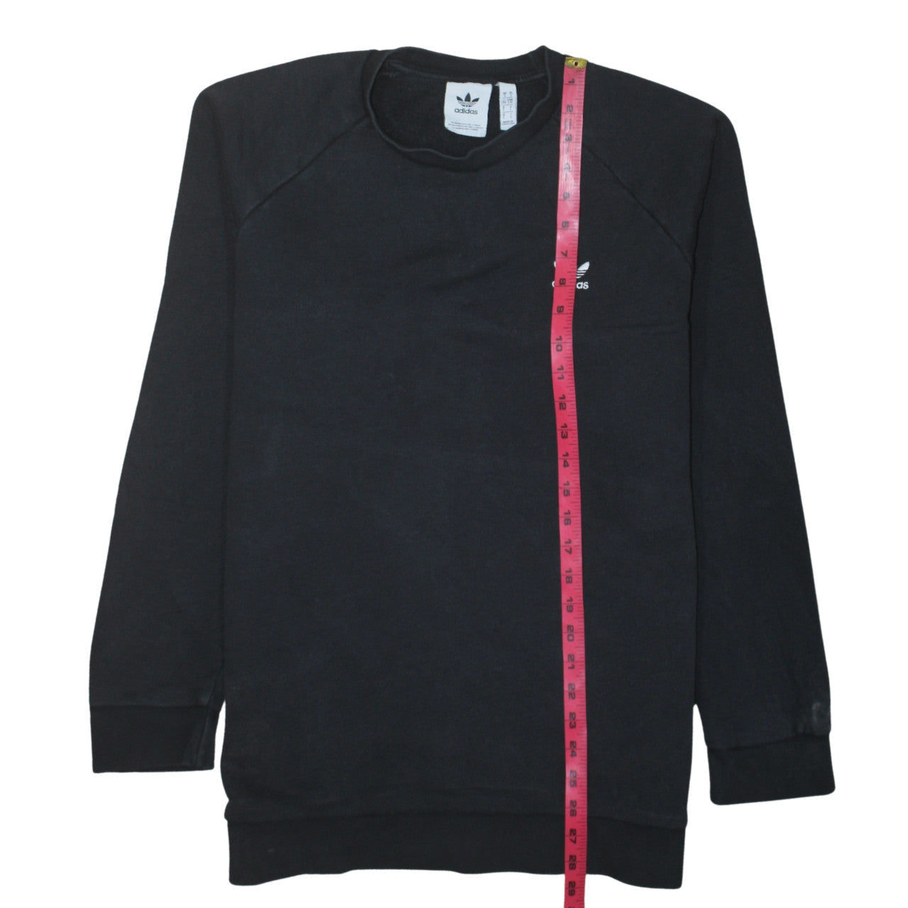 Adidas Mens Black Long Sleeve Crew Neck Pullover Sweatshirt L