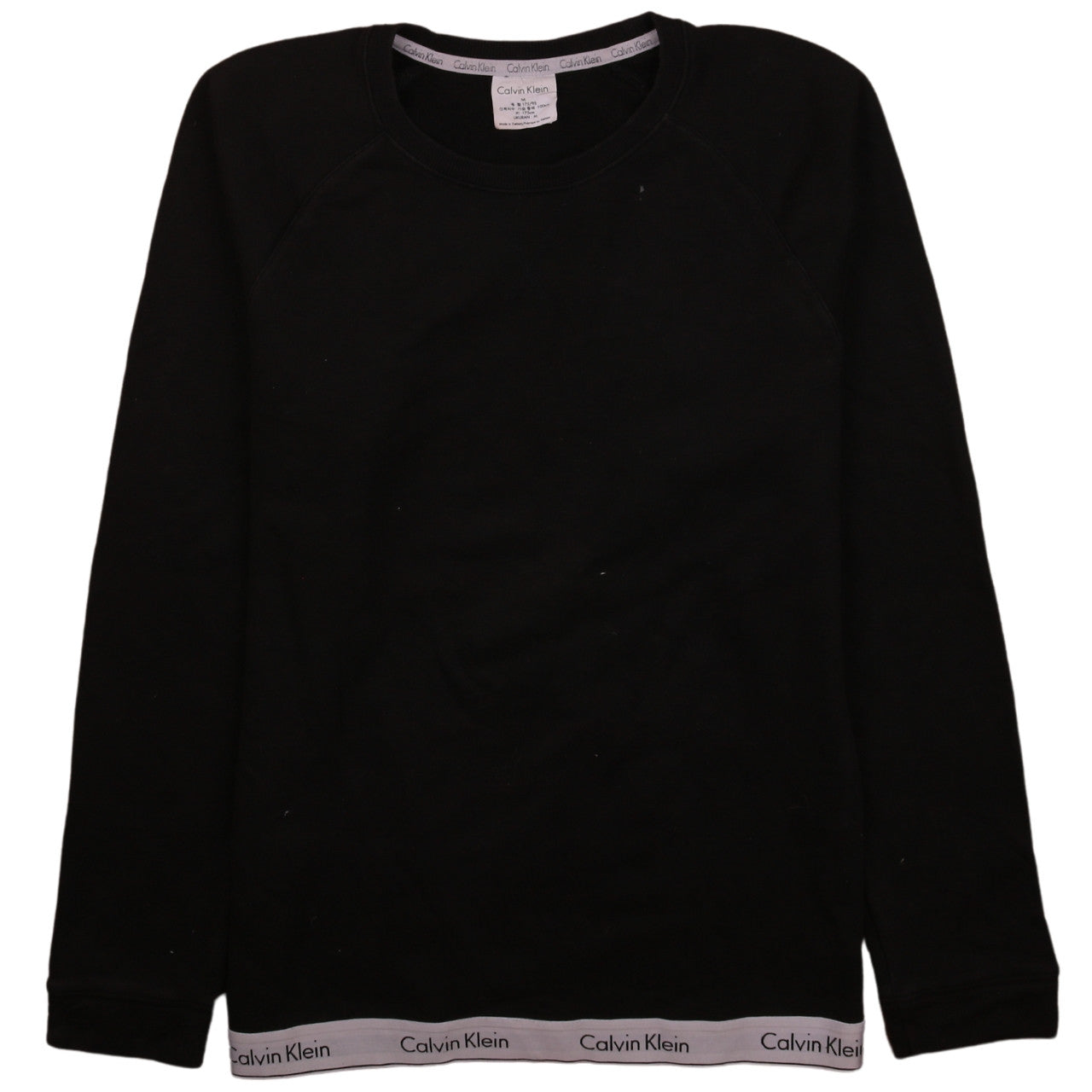 Calvin Klein Men's Black Crew Neck Logo Sweatshirt Size M