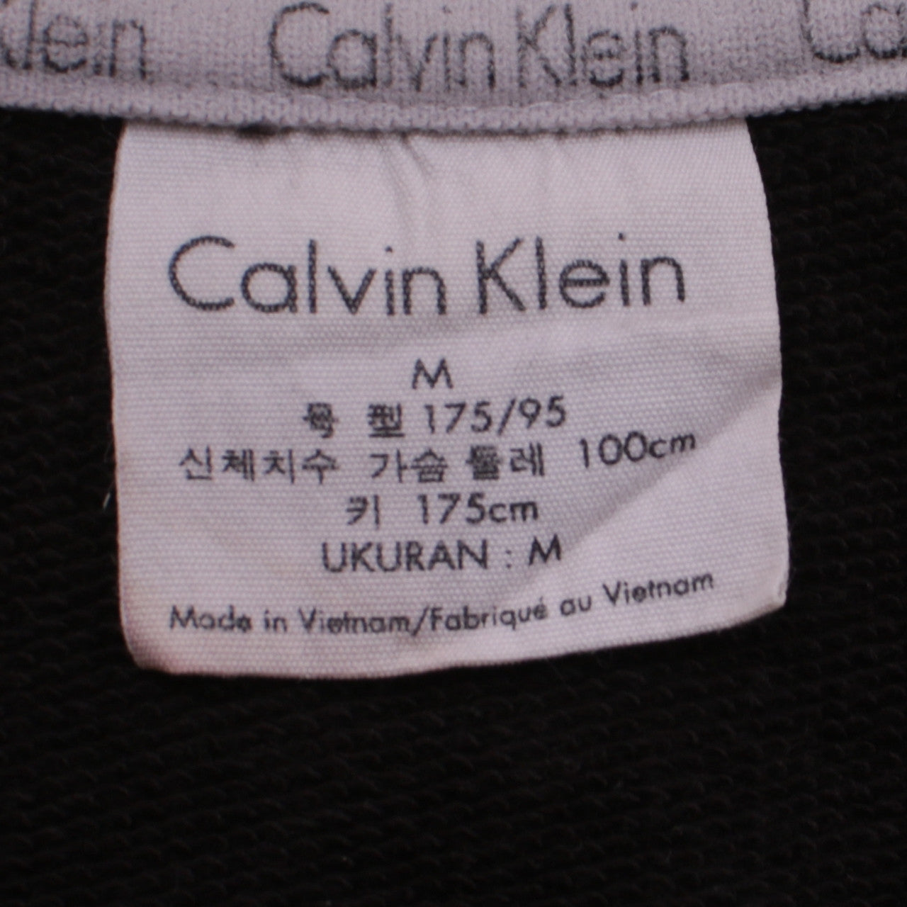 Calvin Klein Men's Black Crew Neck Logo Sweatshirt Size M