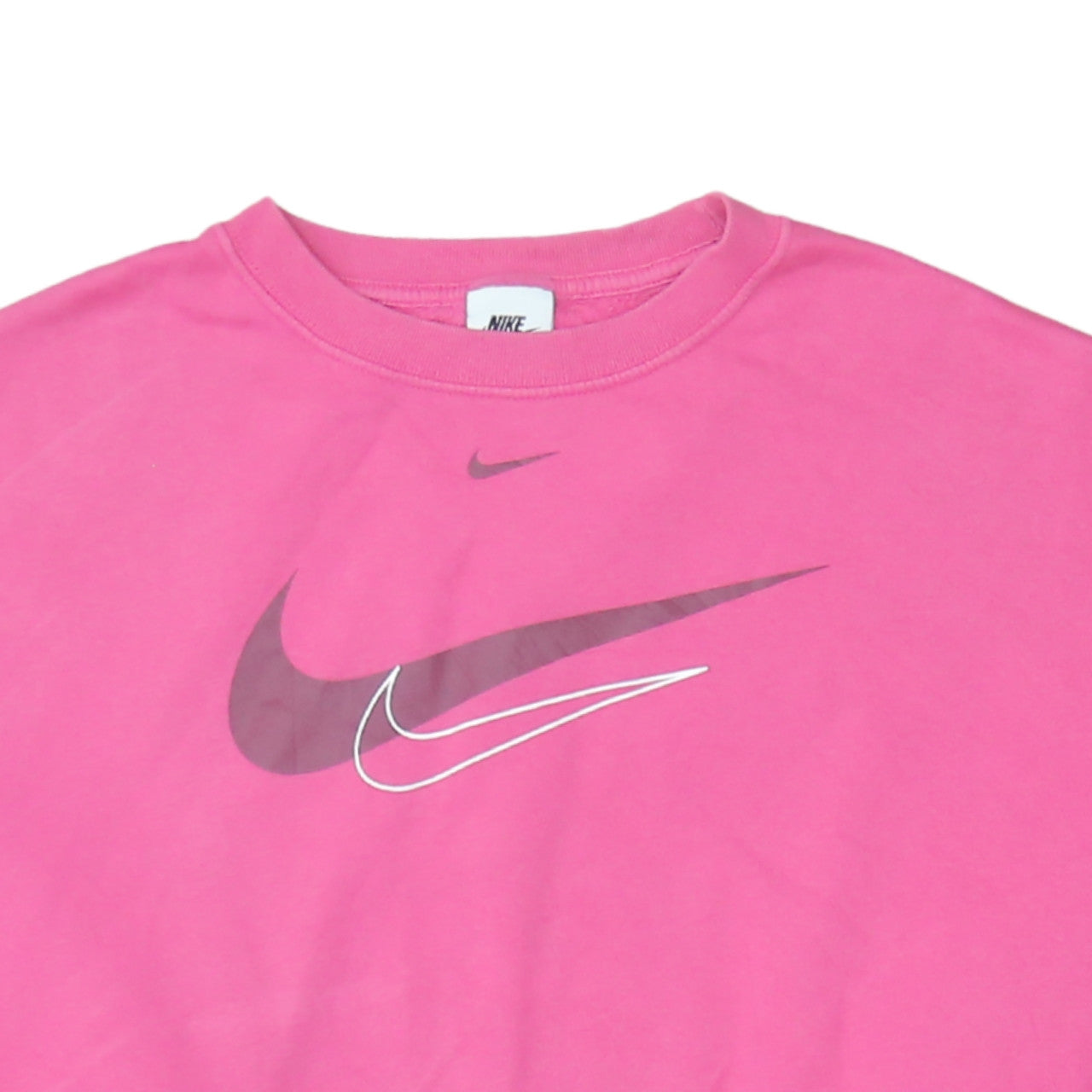 Nike Women’s Pink Loose Fit Crew Neck Pullover Sweatshirt M