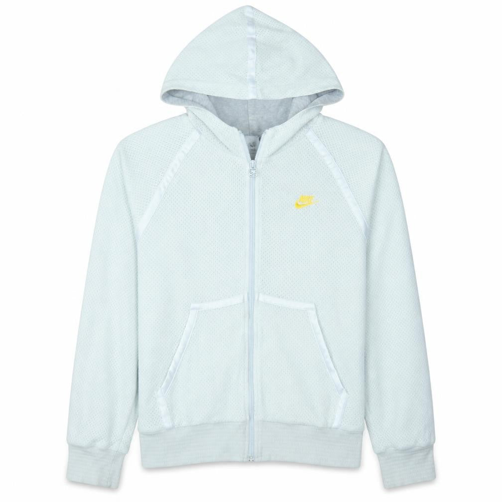 Nike Men's Grey Full Zip Hooded Sweatshirt L Sports Logo