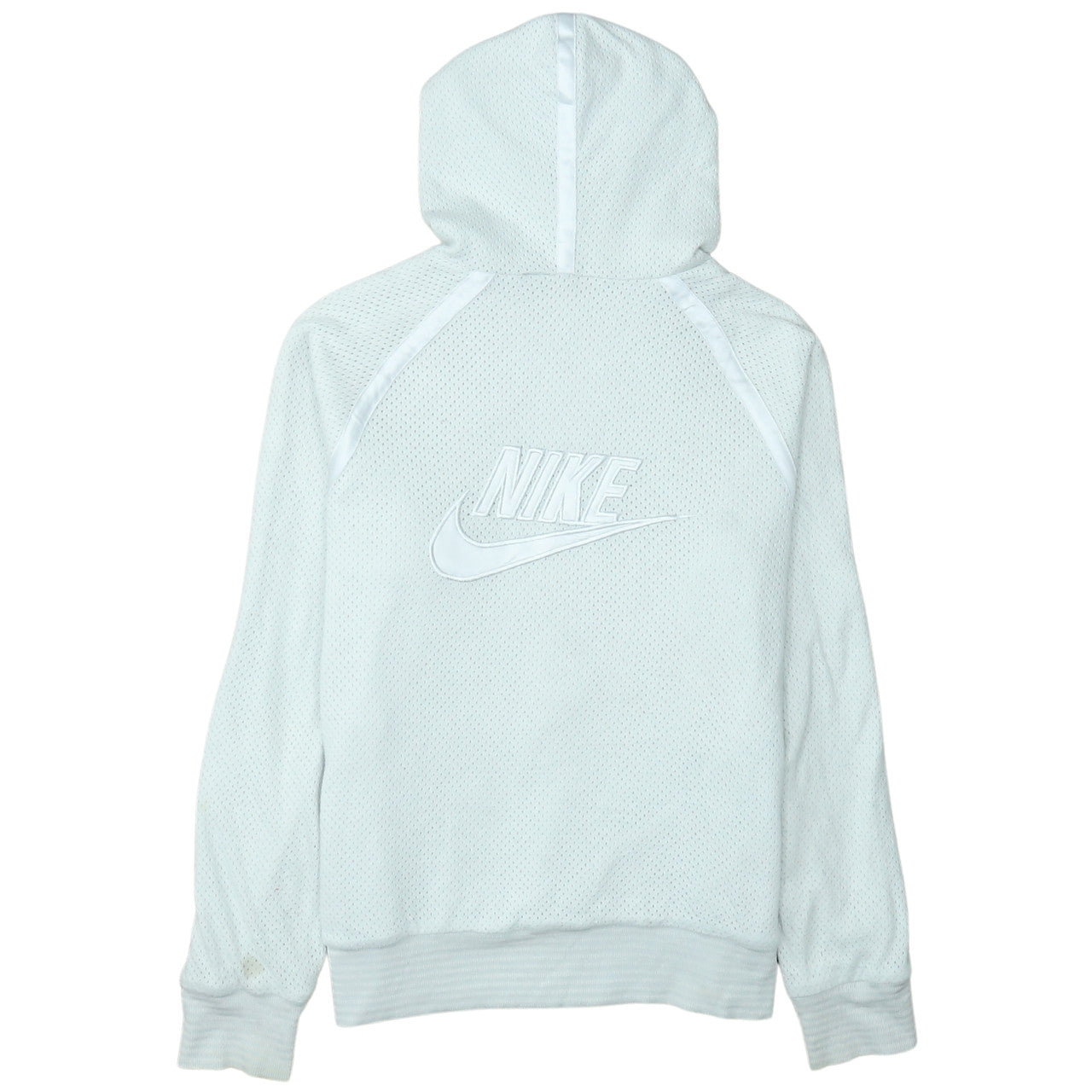 Nike Men's Grey Full Zip Hooded Sweatshirt L Sports Logo