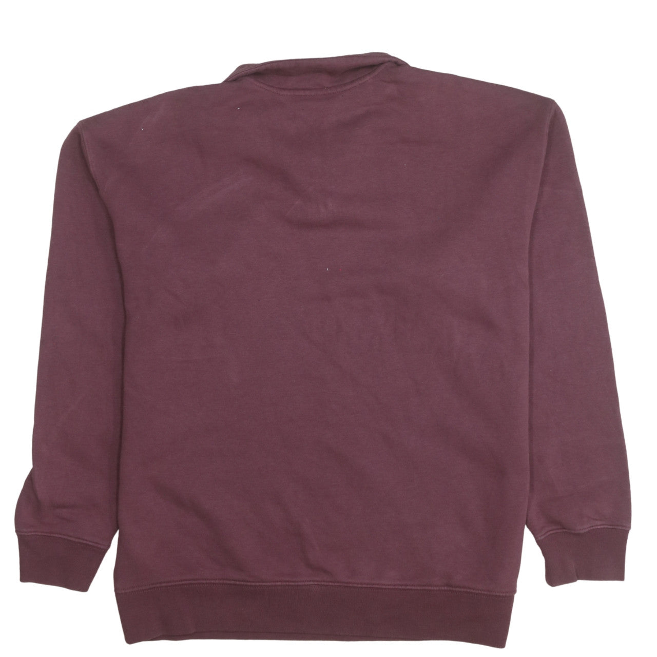 Adidas Women Maroon Half Zip Sweatshirt Size 10 Cotton Blend