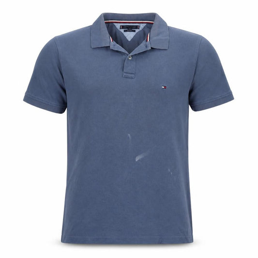 Tommy Hilfiger Men's Blue Slim Fit Cotton Polo Shirt XL