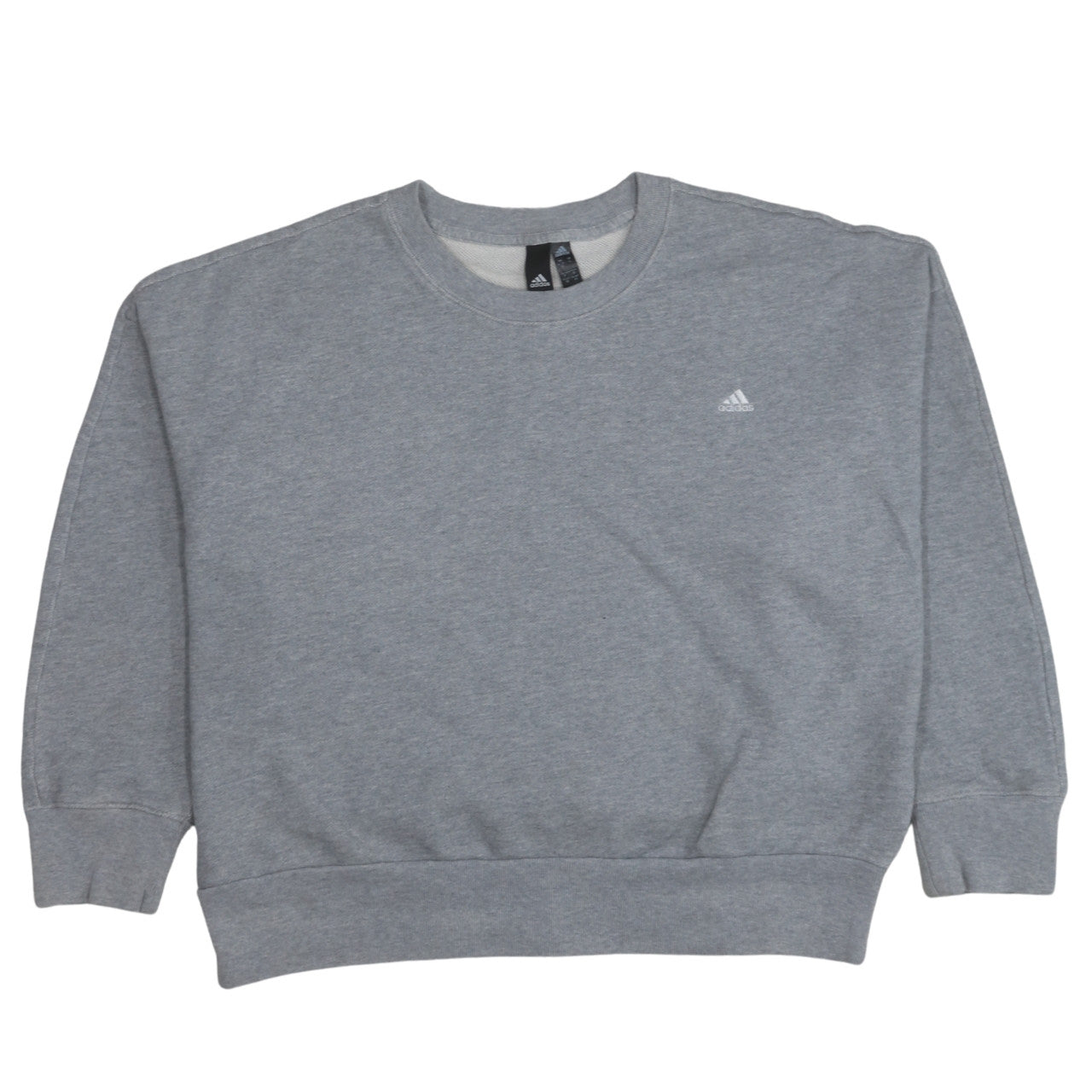 Adidas Women’s Grey XL Crew Neck Pullover Sweatshirt Classic Logo