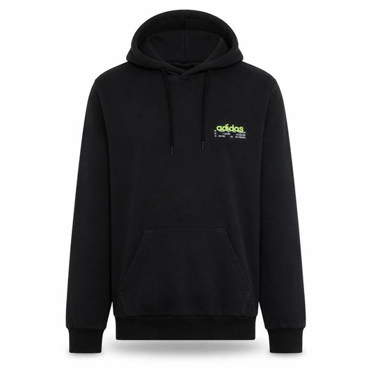 adidas Men's Black Pullover Hoodie Small Graphic Fleece