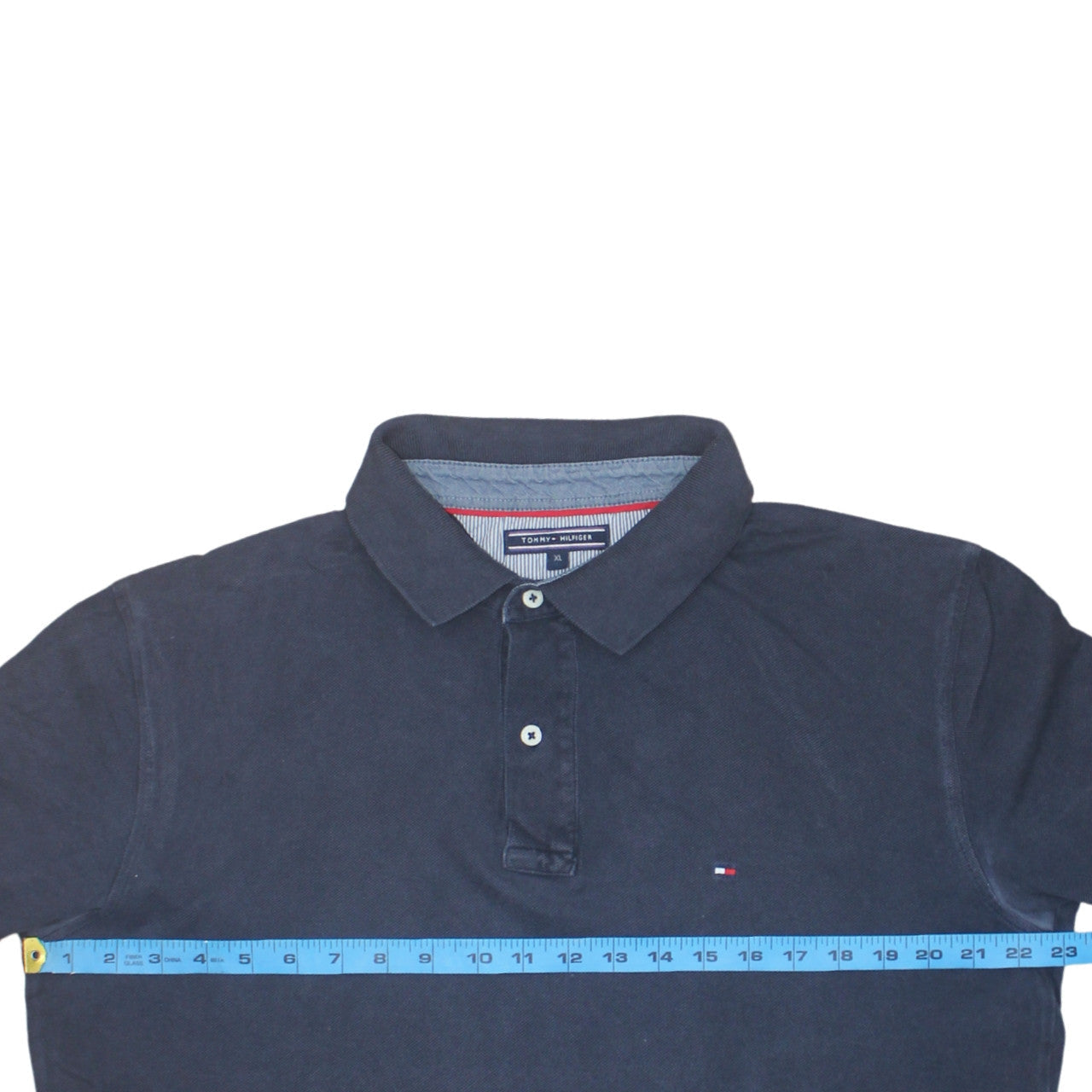 Tommy Hilfiger Men's Navy Blue Regular Fit Cotton Polo Shirt XL