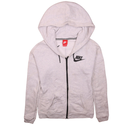 Nike Men's Beige Full Zip Hoodie S Fleece Sportswear