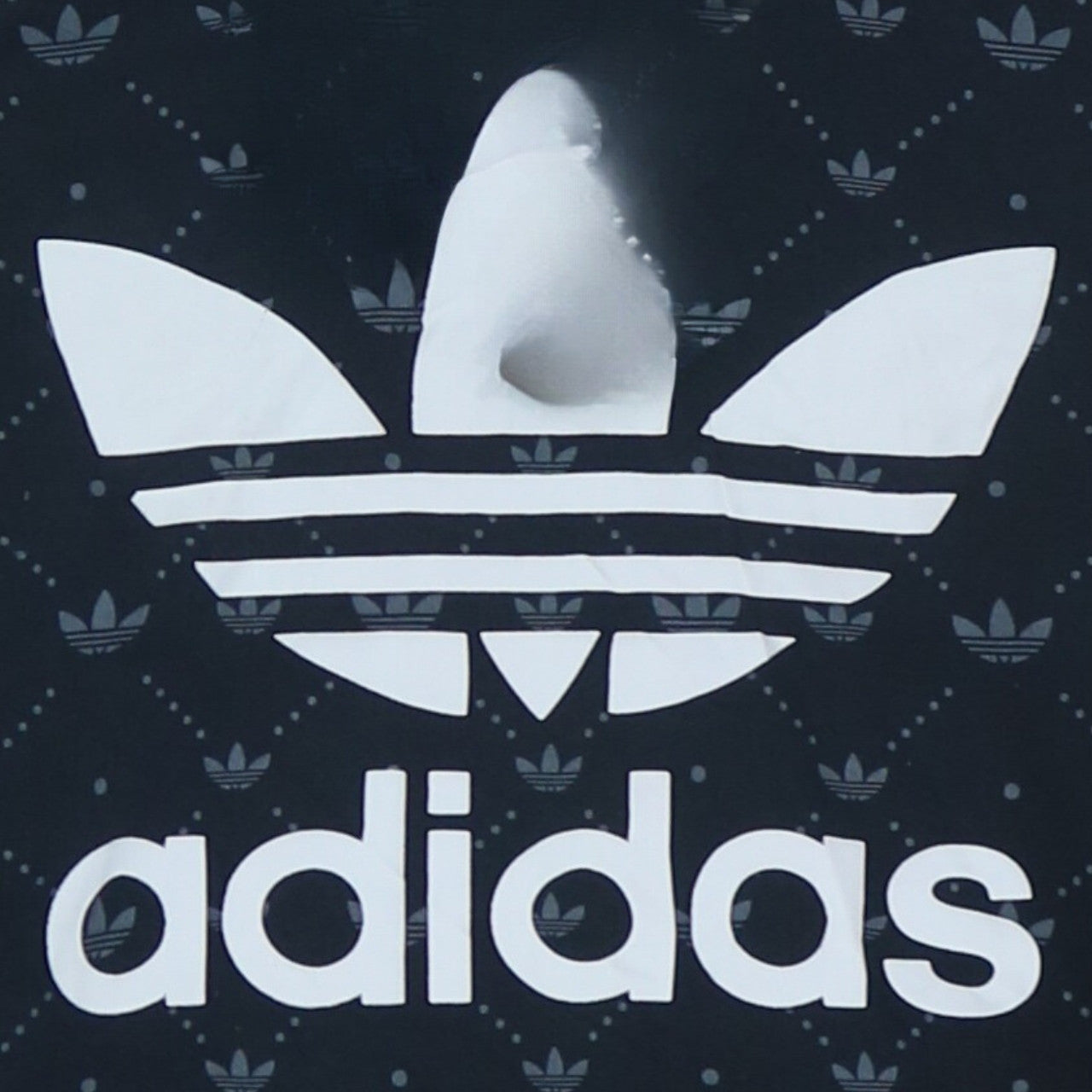 Adidas Men's Black Pullover Hoodie M Logo Graphic Fleece Sweatshirt