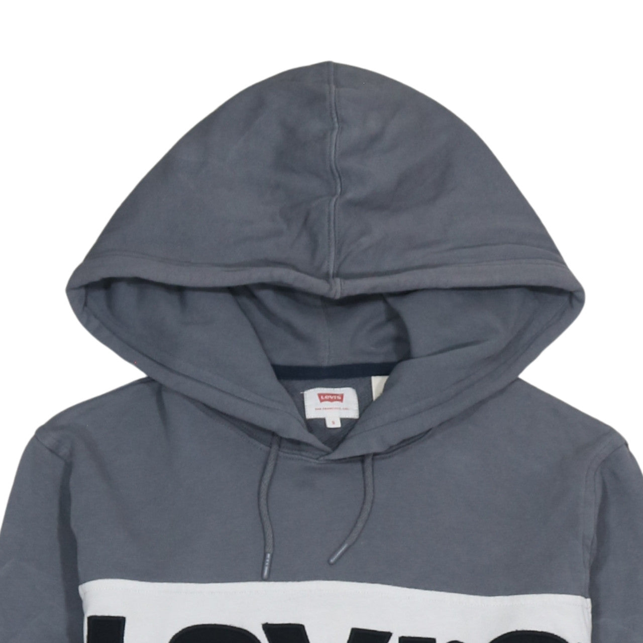 Levi's Men's Blue Pullover Hoodie S Logo Graphic Cotton Blend