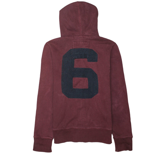 Superdry Men’s Brown Full Zip Hoodie M Tokyo SDU Fleece Sweatshirt