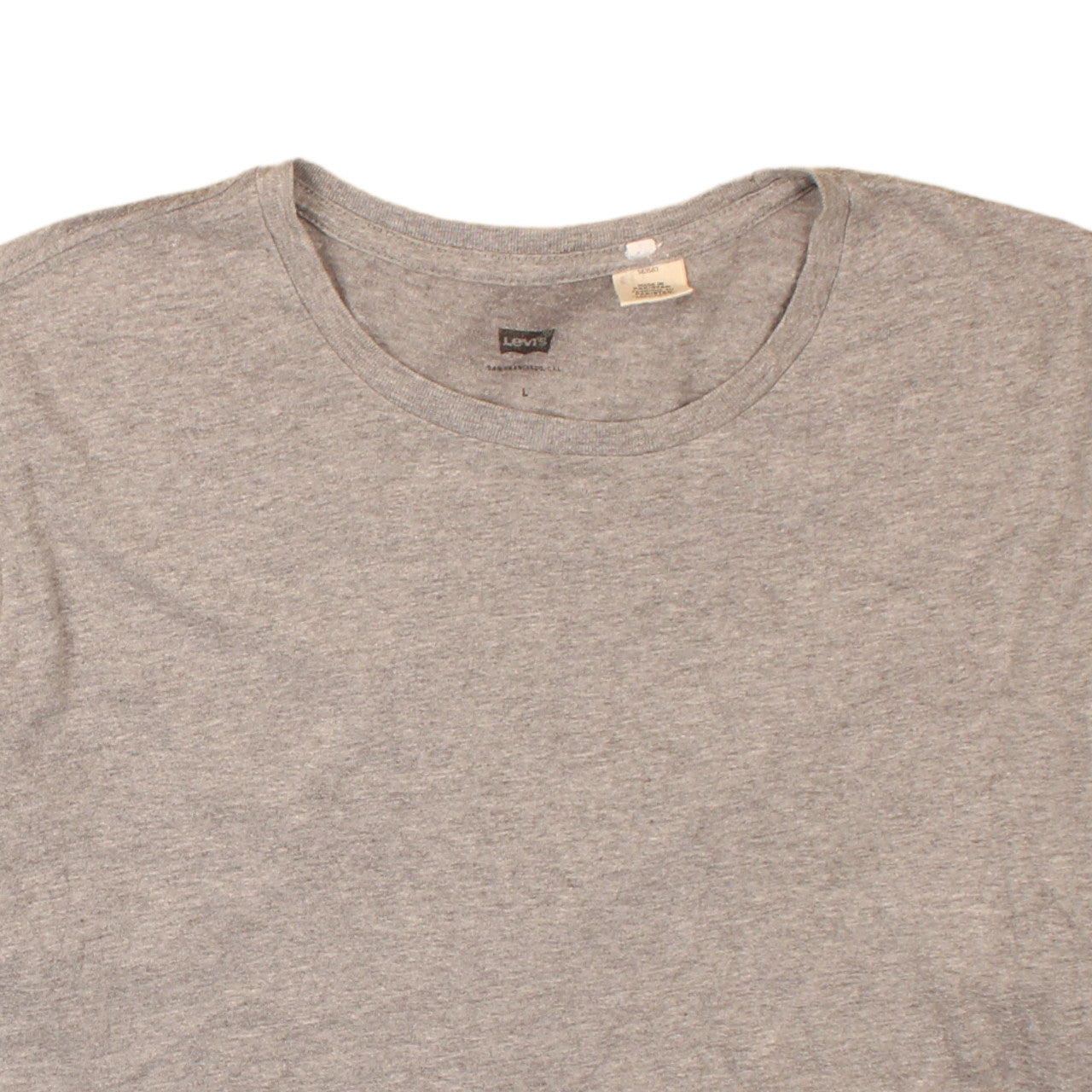 Levi's Men's Grey Crew Neck Cotton T-Shirt Size L