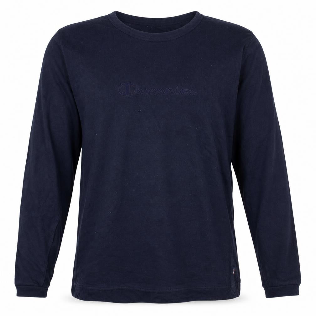 Champion Men's Blue 2XL Pullover Sweatshirt Embroidered Logo