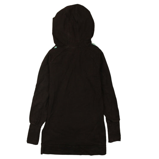 Adidas Womens Black Hoodie Size 10 Drawstring Pullover Tunic