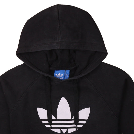 Adidas Men's Black Pullover Hoodie L Sports Logo Fleece Sweatshirt