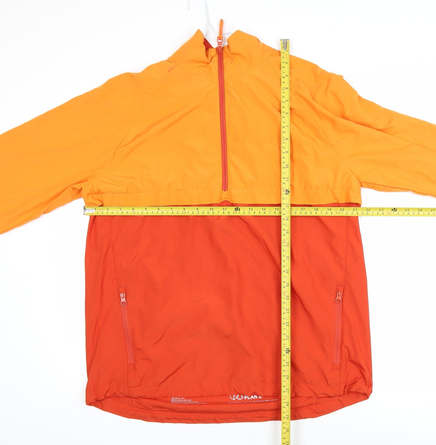 BAM Men's Orange Lightweight Windbreaker Jacket Size L
