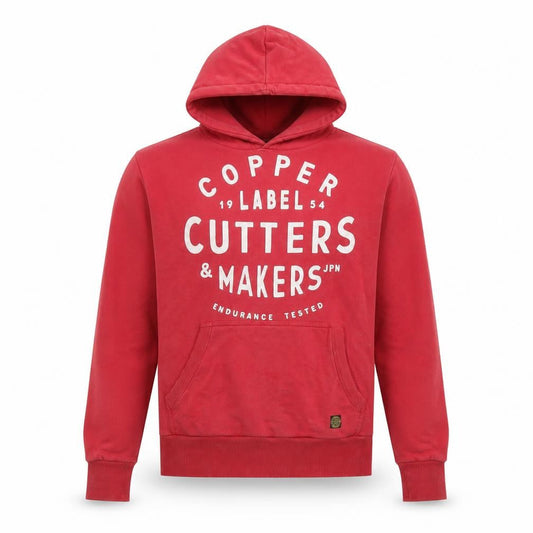 Superdry Men's Red Pullover Hoodie L Logo Graphic Fleece Sweatshirt