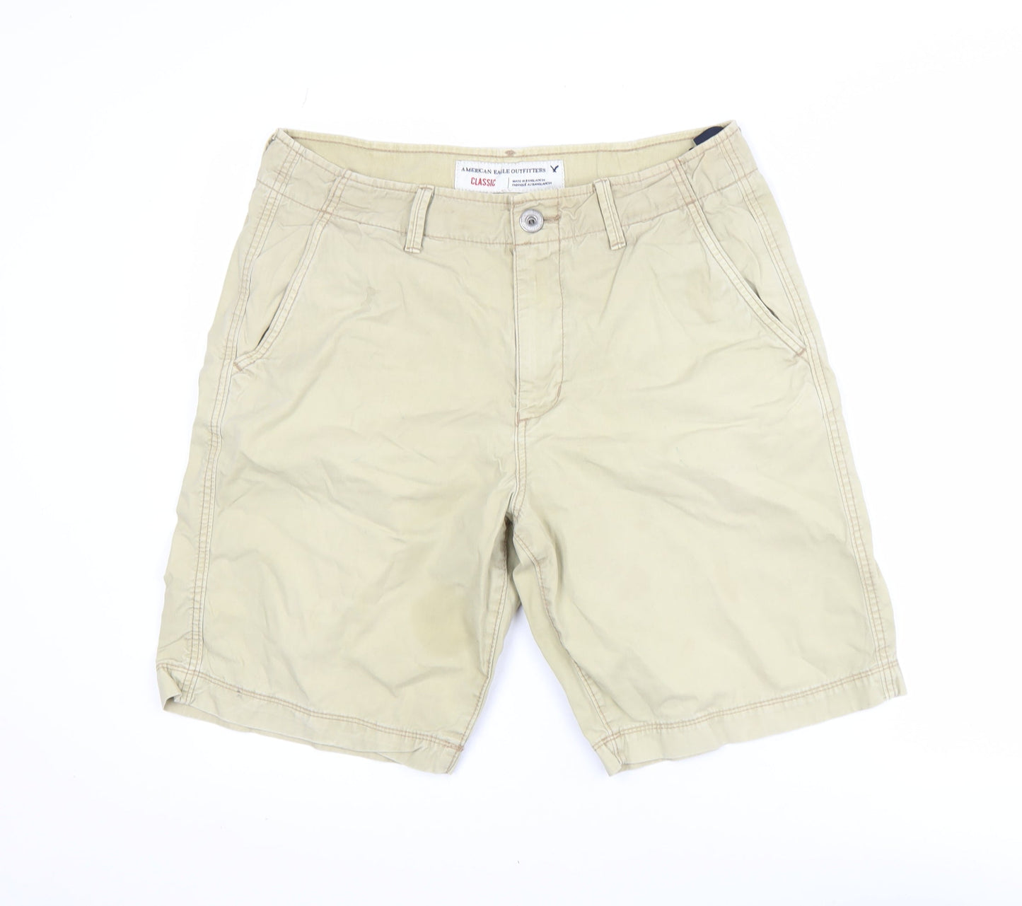 American Eagle Outfitters Men's Beige Chino Shorts Size 33 Classic Fit