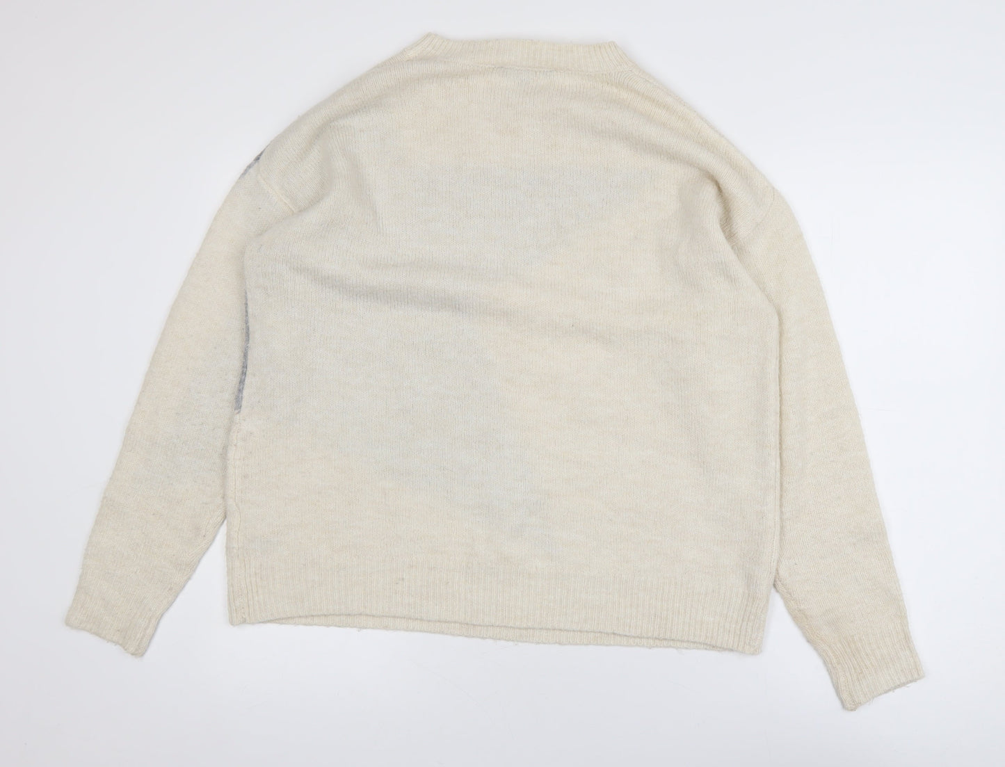Principles Women’s Ivory Grey Star Pullover Jumper Size 14