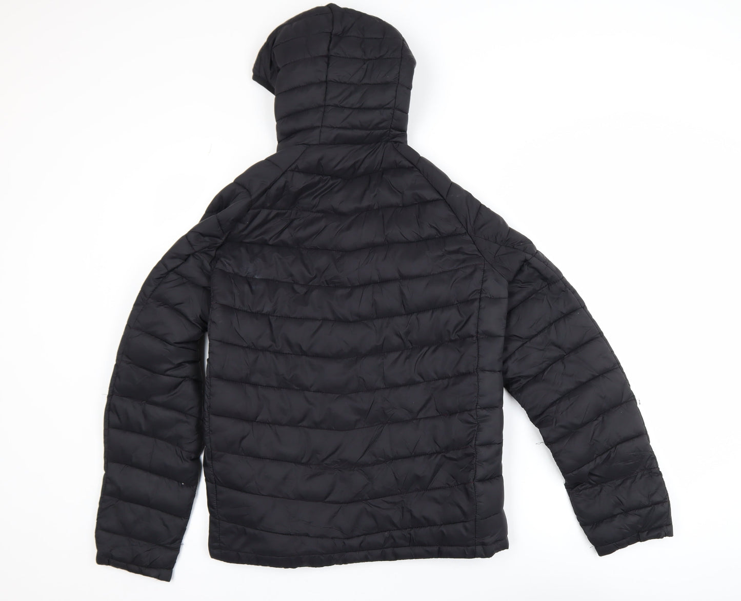 Karrimor Women Black Puffer Jacket Size 14 Hooded Lightweight Coat