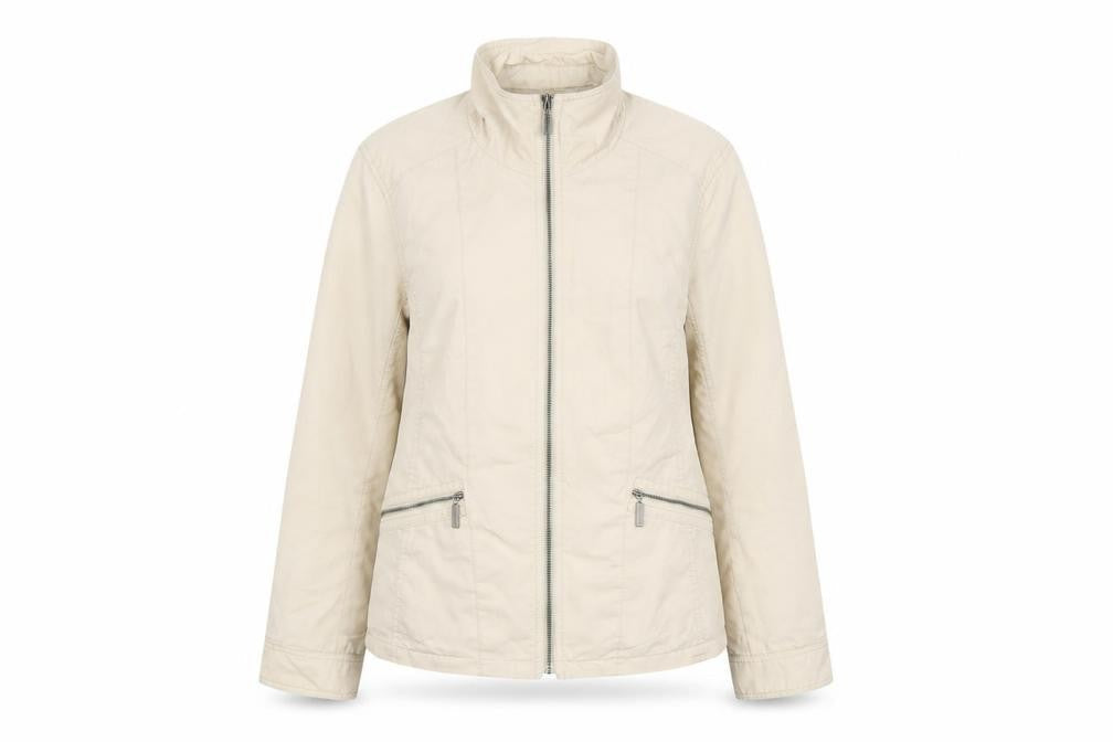 Maine New England Women's Beige Cotton Blend Jacket Size 12