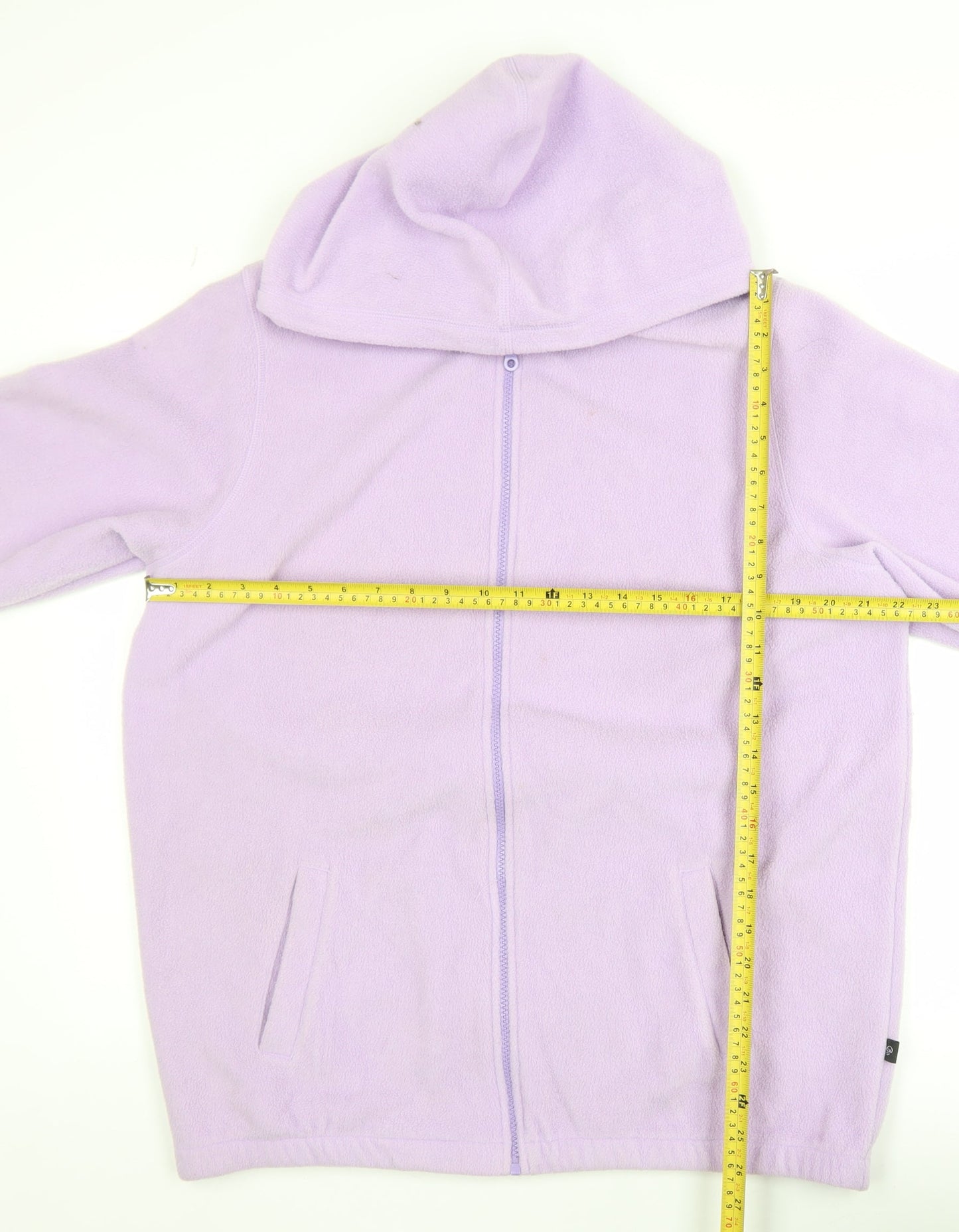 Hawkshead Women's Purple Fleece Hooded Full Zip Jacket Size L