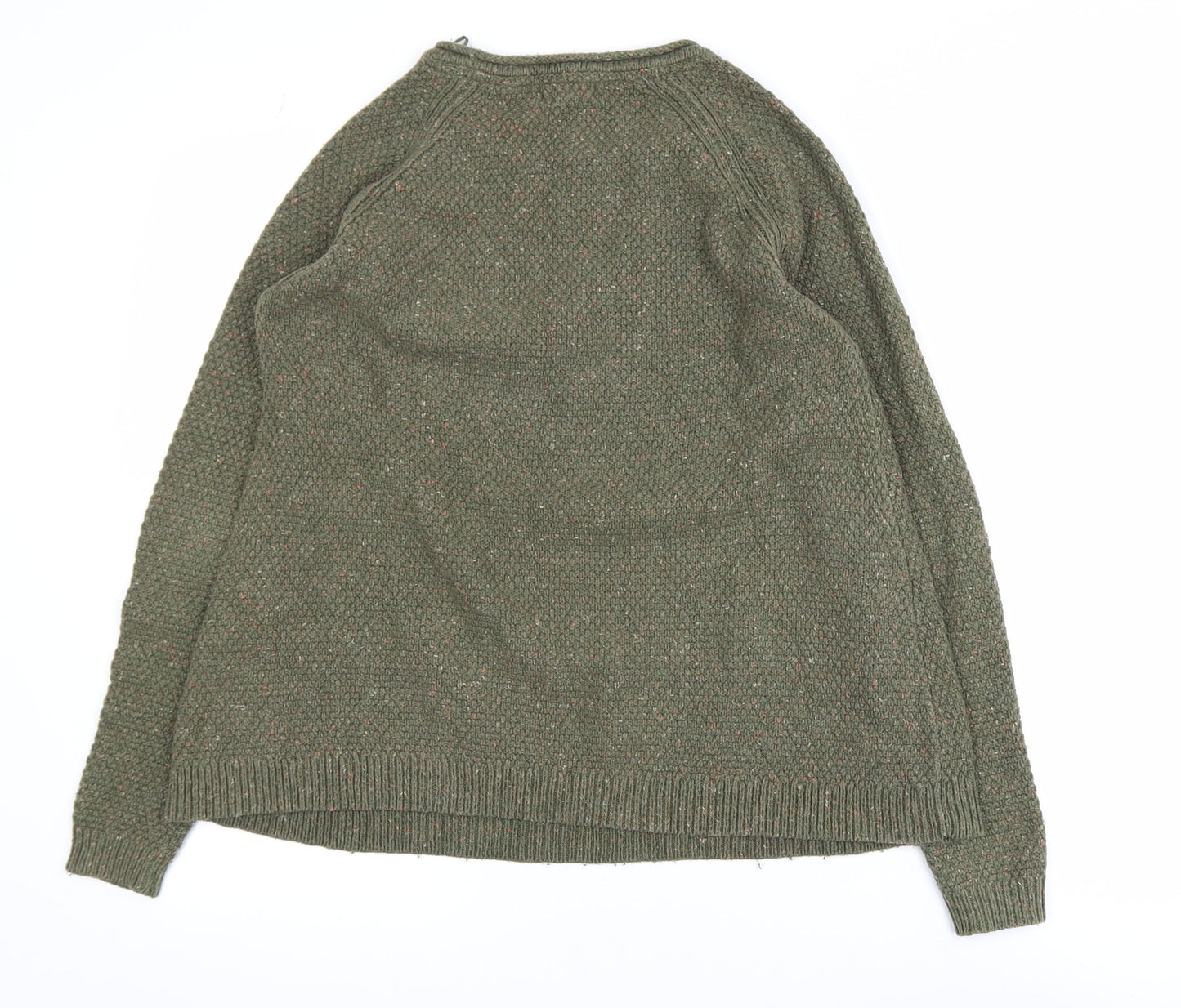 Fat Face Women’s Green Cable-Knit Cotton Jumper Size 8