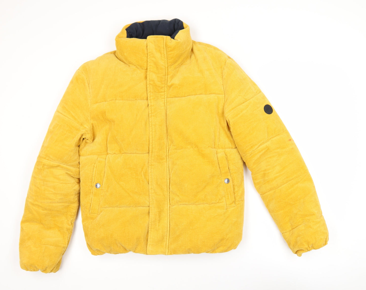 Native Youth Men's Yellow Corduroy Puffer Jacket XS