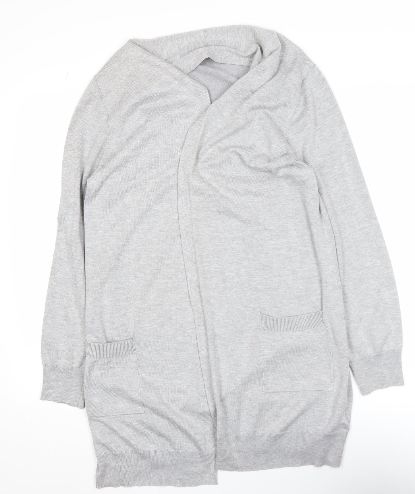 Grace Karin Women's Grey Long Sleeve Open Cardigan Size M